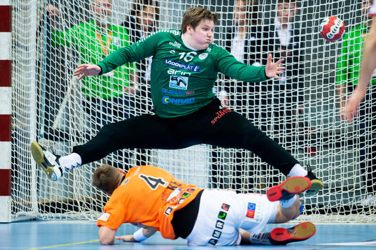 HK Malmös målvakt Robin Paulsen Haug och Kristianstads