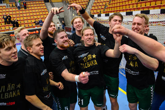 Helsingborgs spelare jublar