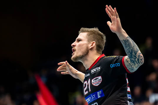 HK Malmös Hampus Olsson jublar
