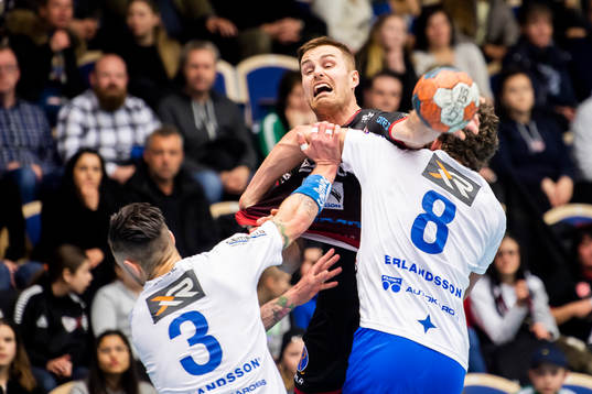 HK Malmös Fredrik Lindahl och Skövdes Rasmus Wremer och