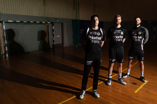 Redbergslids Jonatan Wenell, Oskar Ysander och Niclas