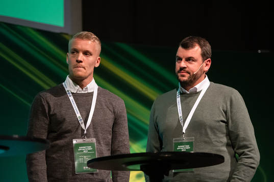 Västerås tränare Thomas Gabrielsson och Simon Johansson