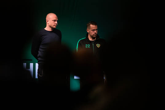 Jönköpings tränare Andreas Brännström och Fredrik