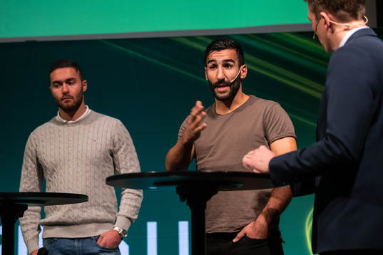 Norrbys målvakt Mergim Krasniqi och tränare Mohammed Ali