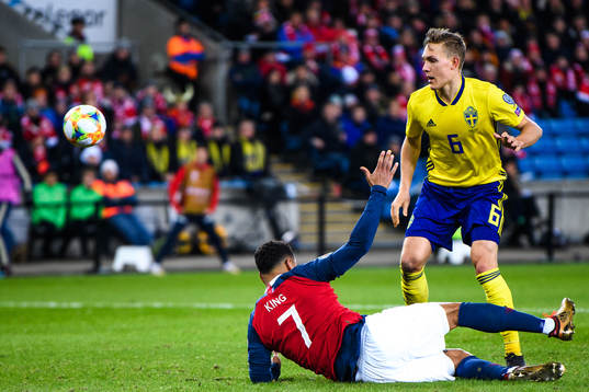 Joshua King of Norway and Ludwig Augustinsson of Sweden