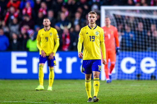 Sebastian Andersson of Sweden looks dejected