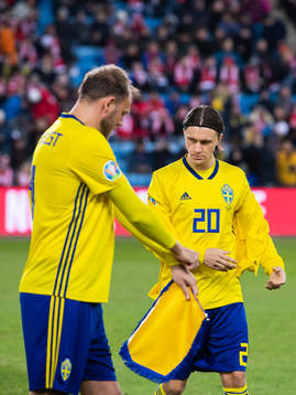 Andreas Granqvist and Kristoffer Olsson of Sweden