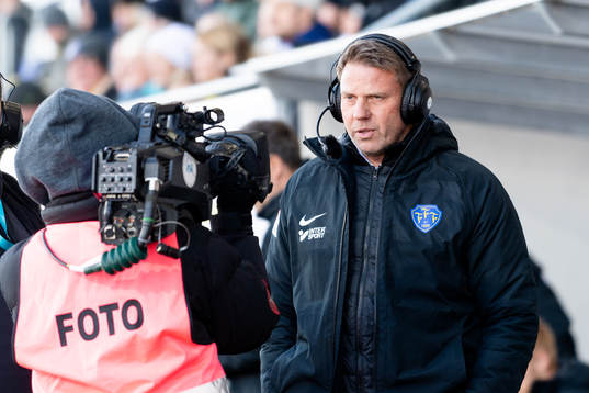 Falkenbergs tränare Hasse Eklund före fotbollsmatchen i