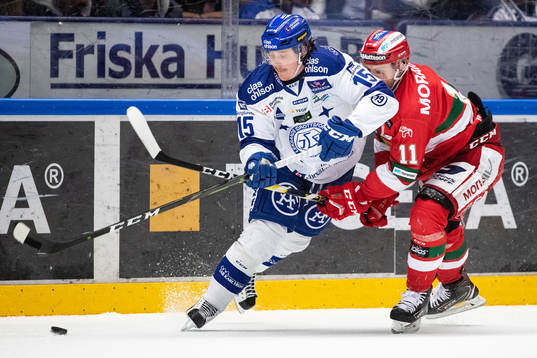 Leksands Johan Porsberger och Moras ´Alexander Hilmerson