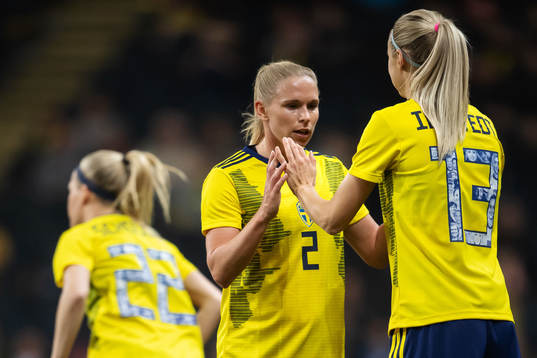 Jonna Andersson and Amanda Ilestedt of Sweden