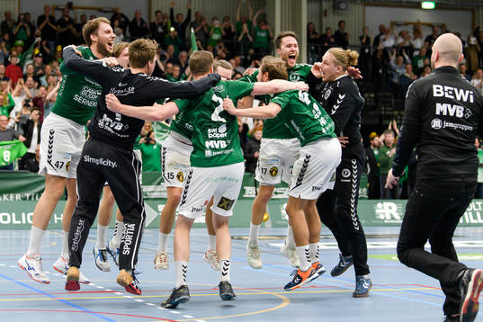 Varbergs spelare jublar