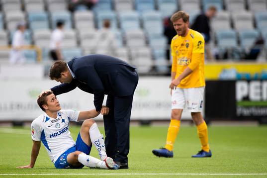 IFK Norrköpings Simon Thern och tränare Jens Gustafsson