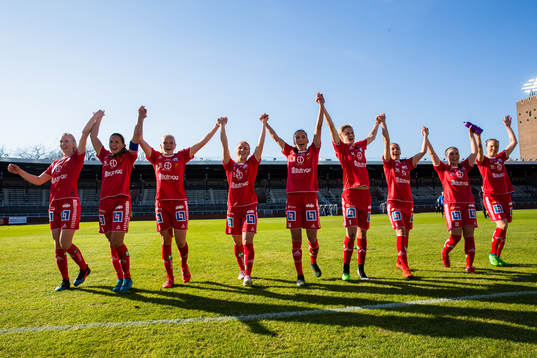 Linköpings spelare jublar