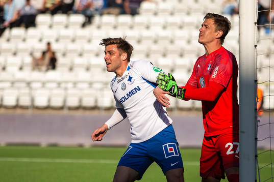IFK Norrköpings Christoffer Nyman och Malmö FFs Johan