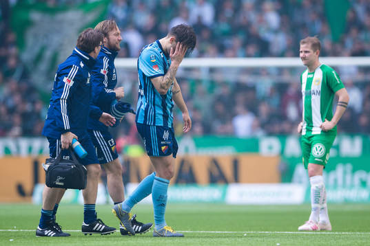 Djurgårdens Erik Berg deppar