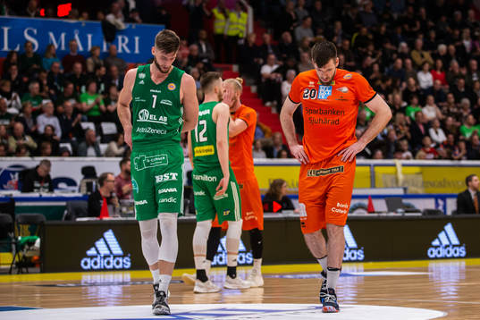 Södertäljes Adam Ramstedt och  Borås Brian Fitzpatrick