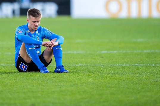 Halmstads Erik Ahlstrand deppar