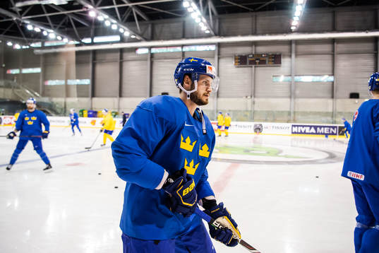Oliver Ekman Larsson of Sweden at a practice session