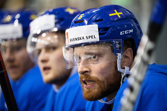 Adam Larsson of Sweden at a practice session