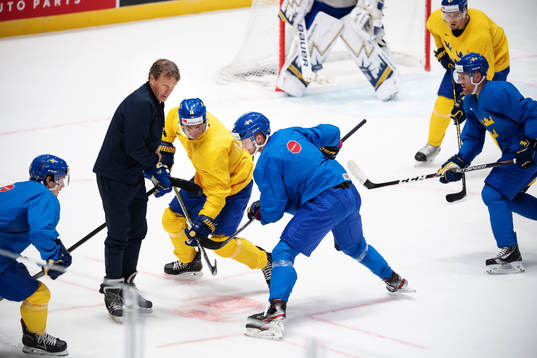 Loui Eriksson, assistant coach Johan Garpenlöv, Marcus
