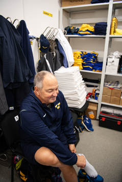 Equipment manager Anders Weiderstål of Sweden in the team