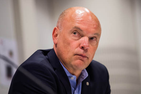 Malmö FFs tränare Uwe Rösler på presskonferensen