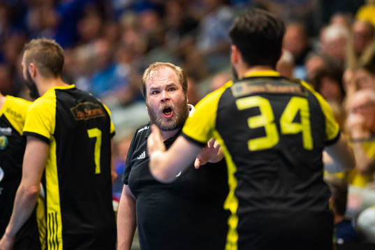 Sävehofs tränare Andreas Stockenberg reagerar mot