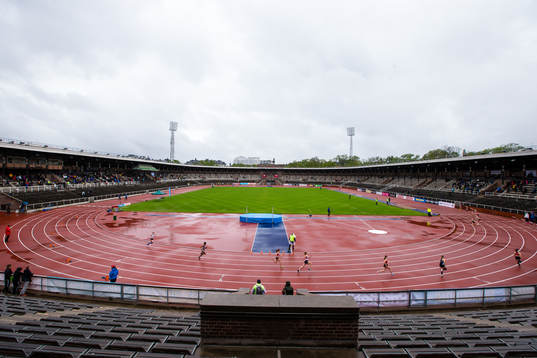 Generell vy över Stockholms stadion vid starten av F17