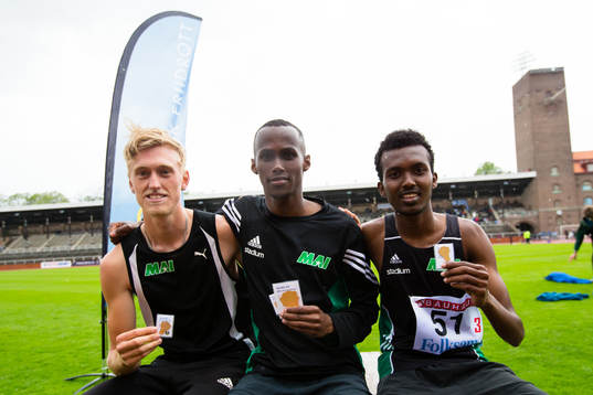 Daniel Lundborg, Warsame Dloey och Abubakar Abdullahi,