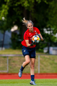 Goalkeeper Ingrid Hjelmseth of Norway