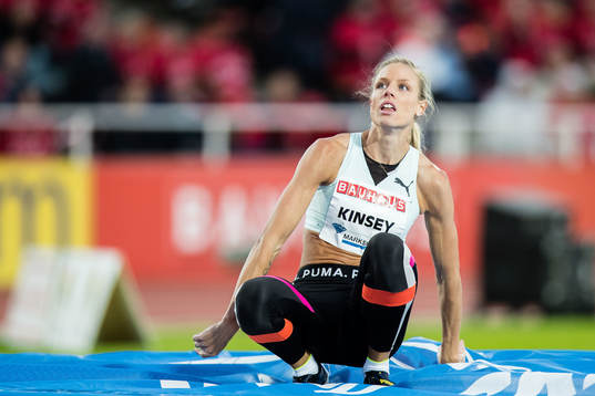Erika Kinsley of Sweden looks dejected