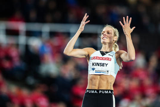 Erika Kinsey of Sweden looks dejected