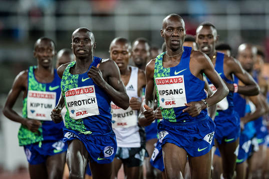 Peter Kiprotich of Kenya and Rhonex Kipruto of Kenya