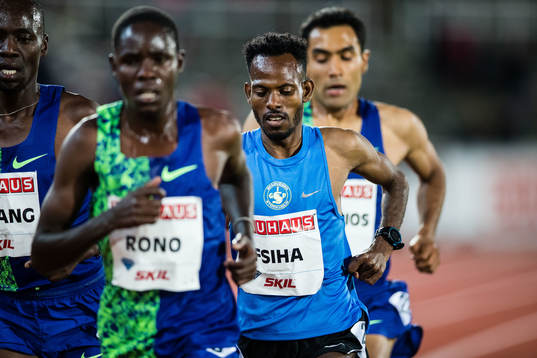 Robel Fisha of Sweden compete in the men's 10000m