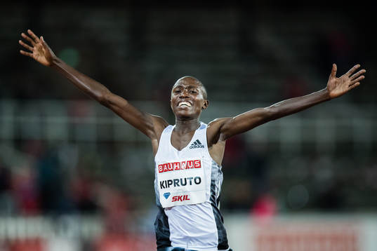 Peter Kipruto of Kenya celebrates