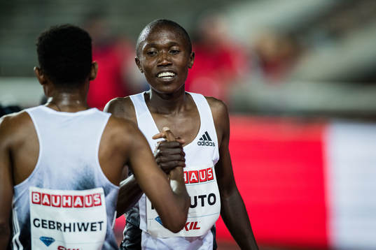 Peter Kipruto of Kenya celebrates