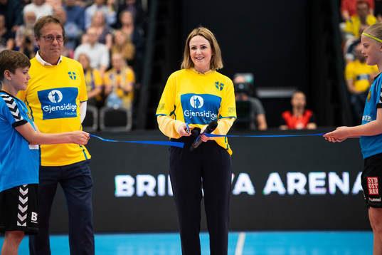 Sandra Bizzozero at the inauguration of the new arena