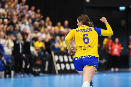 Carin Strömberg of Sweden celebrates