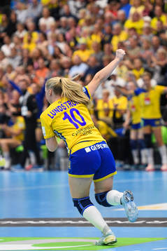 Mathilda Lundström of Sweden celebrates