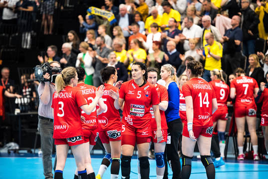 Marianna Rebicova of Slovakia looks dejected