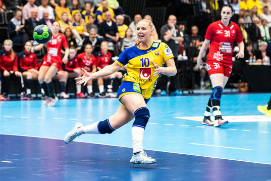 Mathilda Lundström of Sweden celebrates