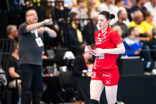 Emma Lindqvist of Slovakia looks dejected and Jan Packa,