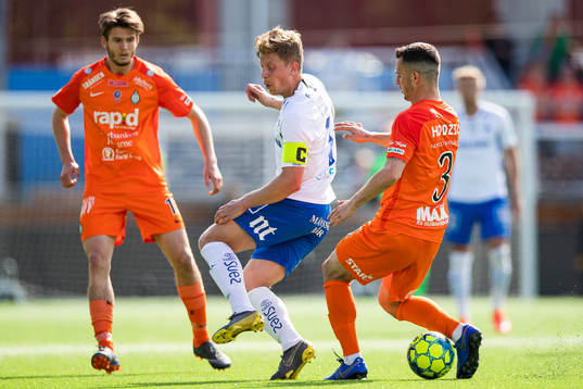 IFK Norrköpings Alexander Fransson och AFC Eskilstunas