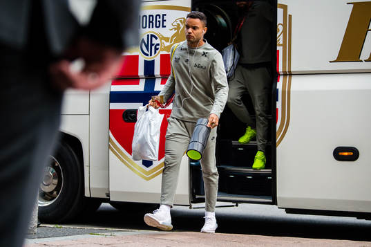 Goalkeeper Sten Grytebust of Norway arrives ahead the UEFA