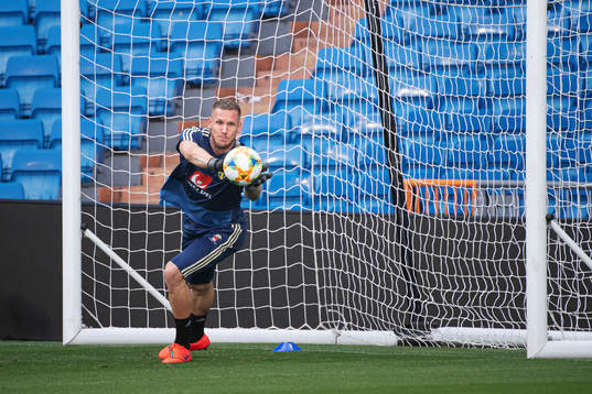 Goalkeeper Robin Olsen of the Swedish national football team