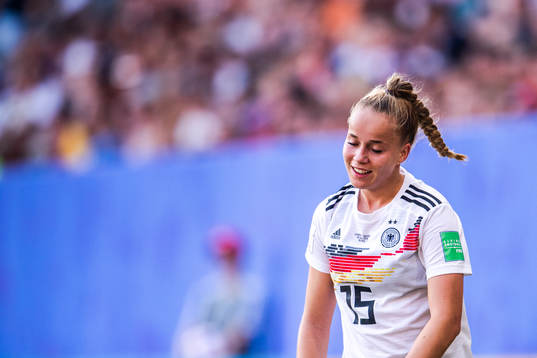 Giulia Gwinn of Germany looks dejected