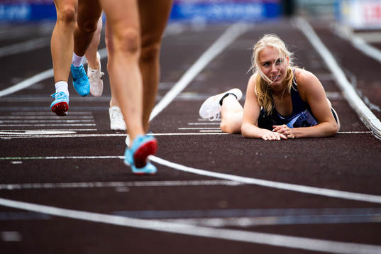 Anne Hjort Arntsen, Kristiansand Löpeklubb, ligger på