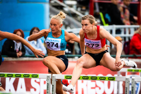 Maja Rogemyr, IF Göta Karlstad, deltar i 100 meter häck