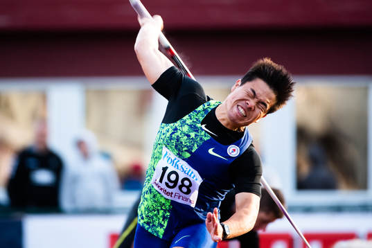Huang Shih-Feng, Taiwan, deltar i spjut