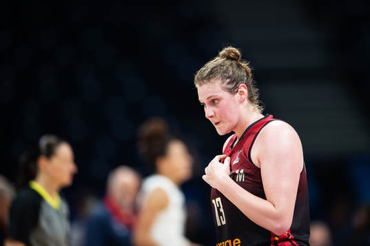 Kara Linskens of Belgium looks dejected